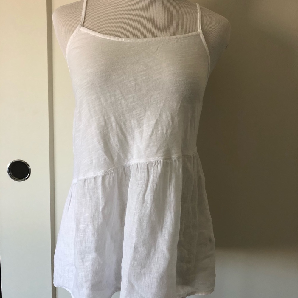White Cotton Tank - Anthropologie